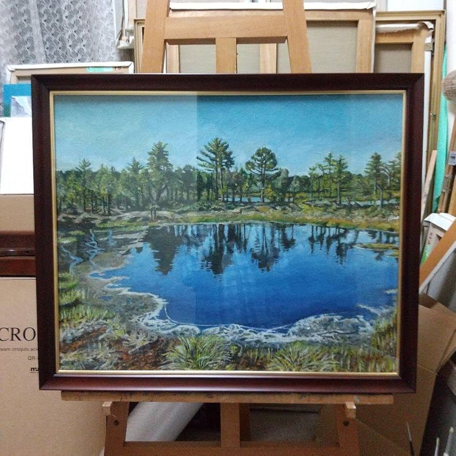 絵画、油絵、F15号、初夏ののエストニア、ラヘマー国立公園、佐原聖春 絵画、油絵、F15号、初夏ののエストニア、ラヘマー国立公園