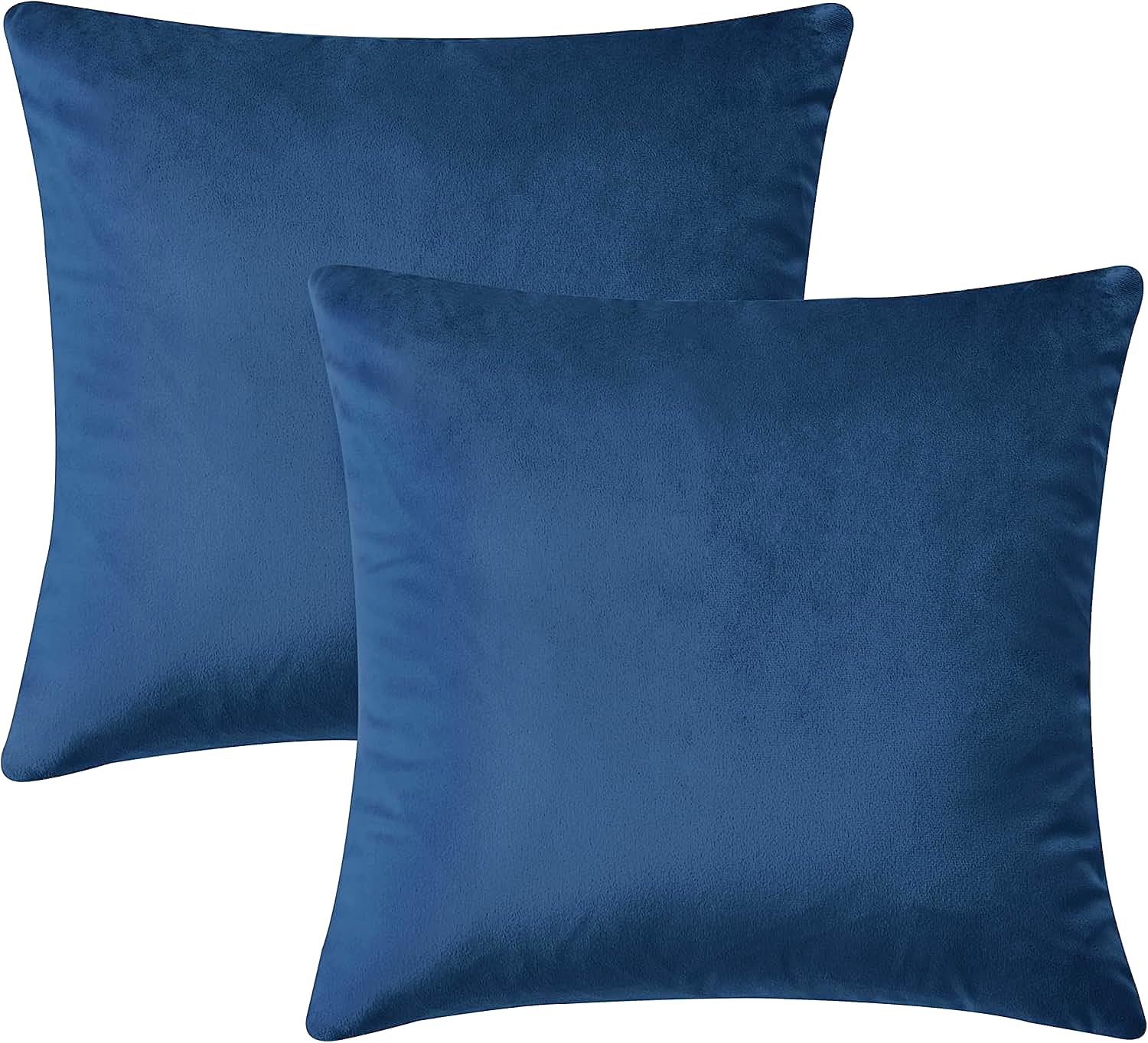 Fundas cojin 45 x 45 cm azul marino paquete de 2 fundas de almohada decorativas cuadradas