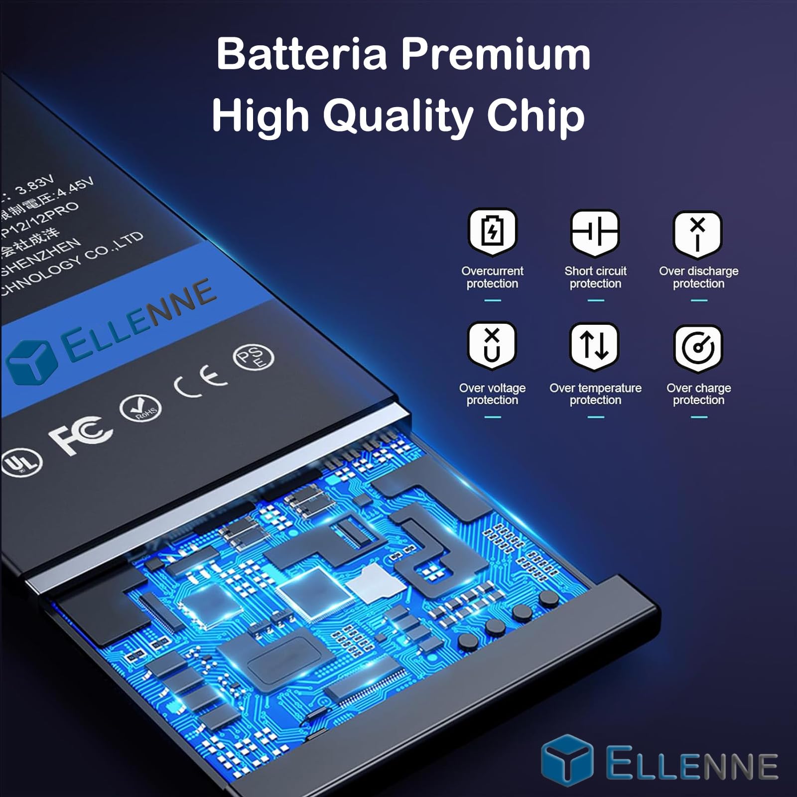 ELLENNE BATTERIA PER MOTOROLA MOTO G84 (5G) QB50 XT2347 + KIT ATTREZZI | Batteria per Motorola Moto G84 (5G) QB50 XT2347 5000mAh - Kit attrezzi per lo smontaggio