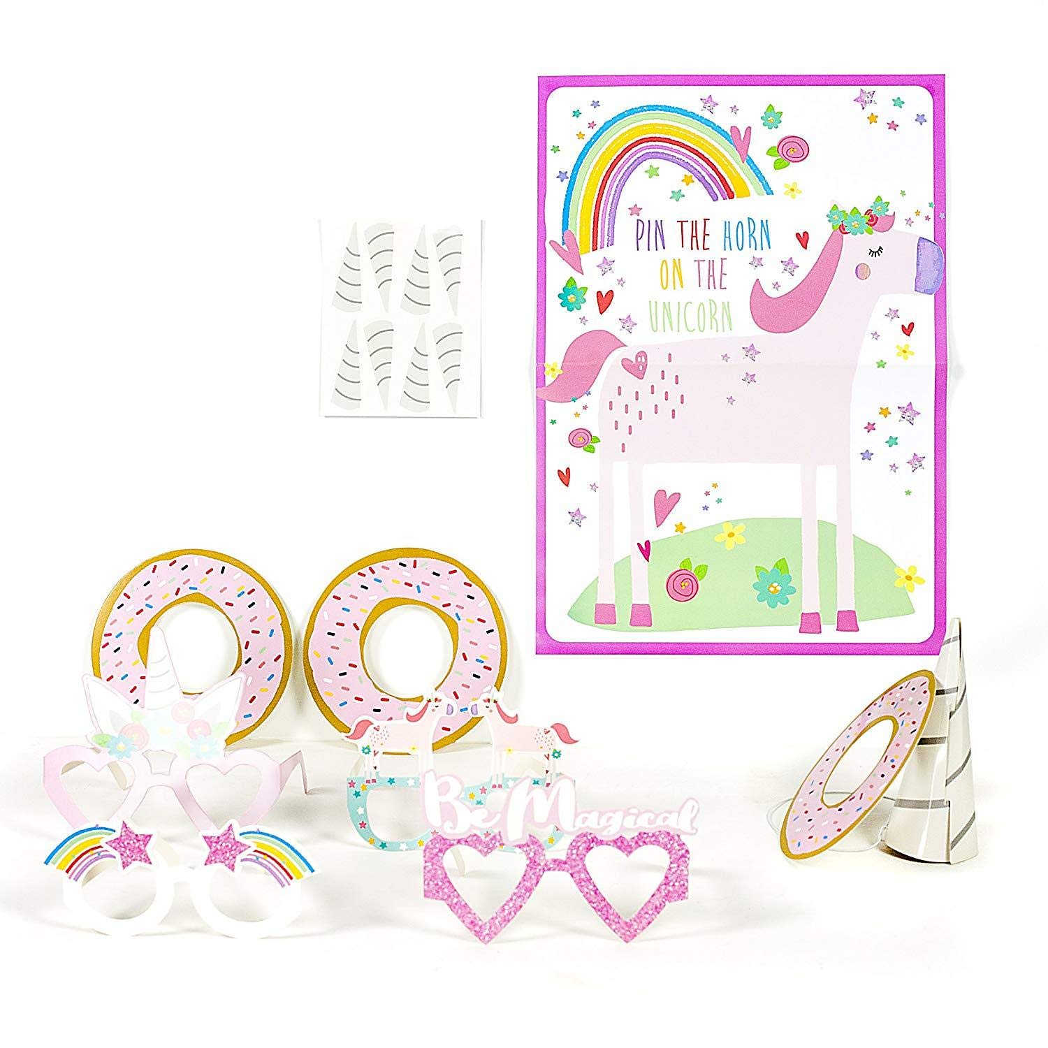 On The Wall Party Games Kit - Photo Prop Glasses, Hoop Toss and Pin Games