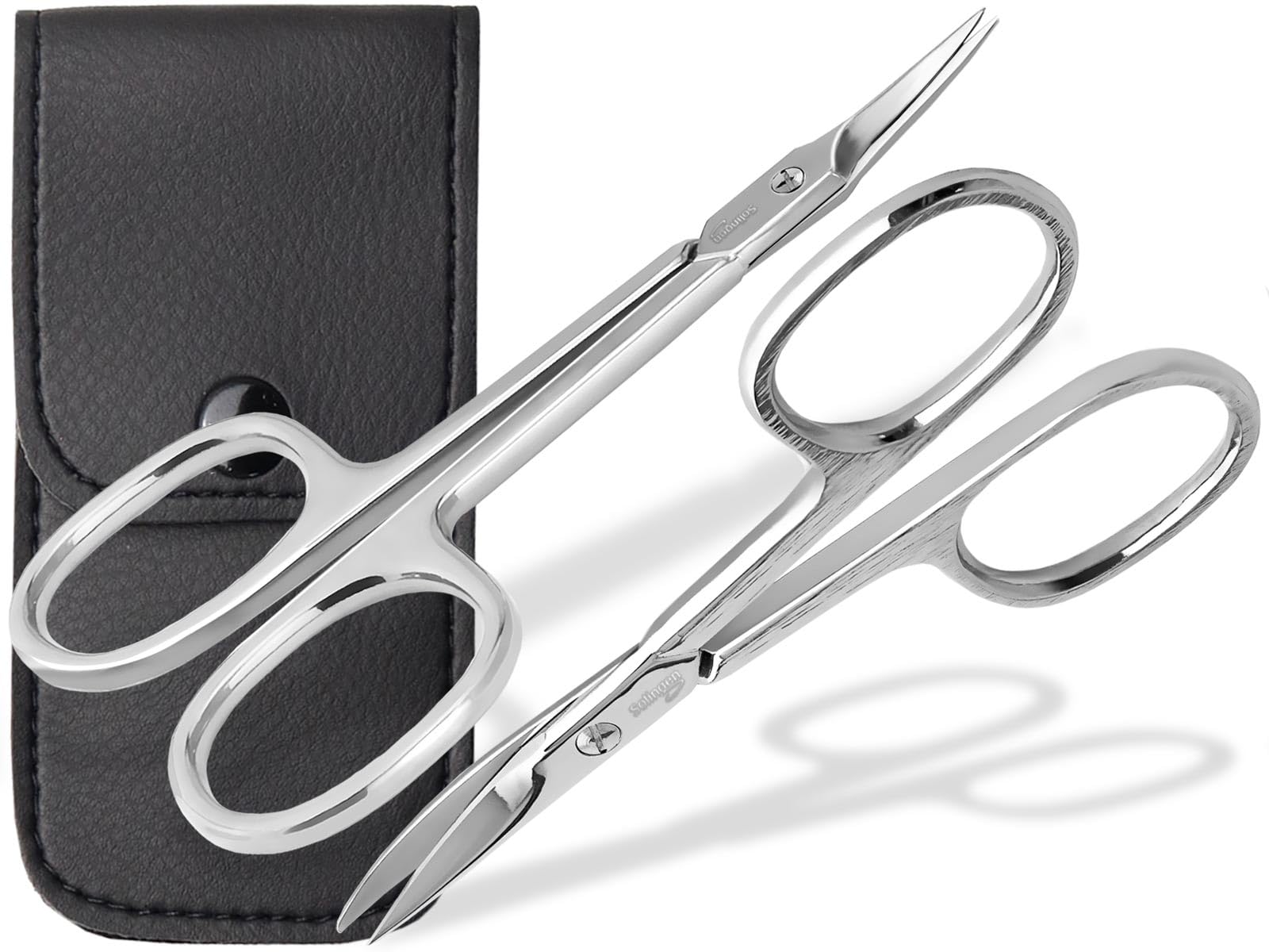 Nagelscheren Set aus Solingen Nagelschere und Hautschere - Made in Germany Set für präzise kürzen an Fingernagel Fussnagel und Nagelhaut mit Etui