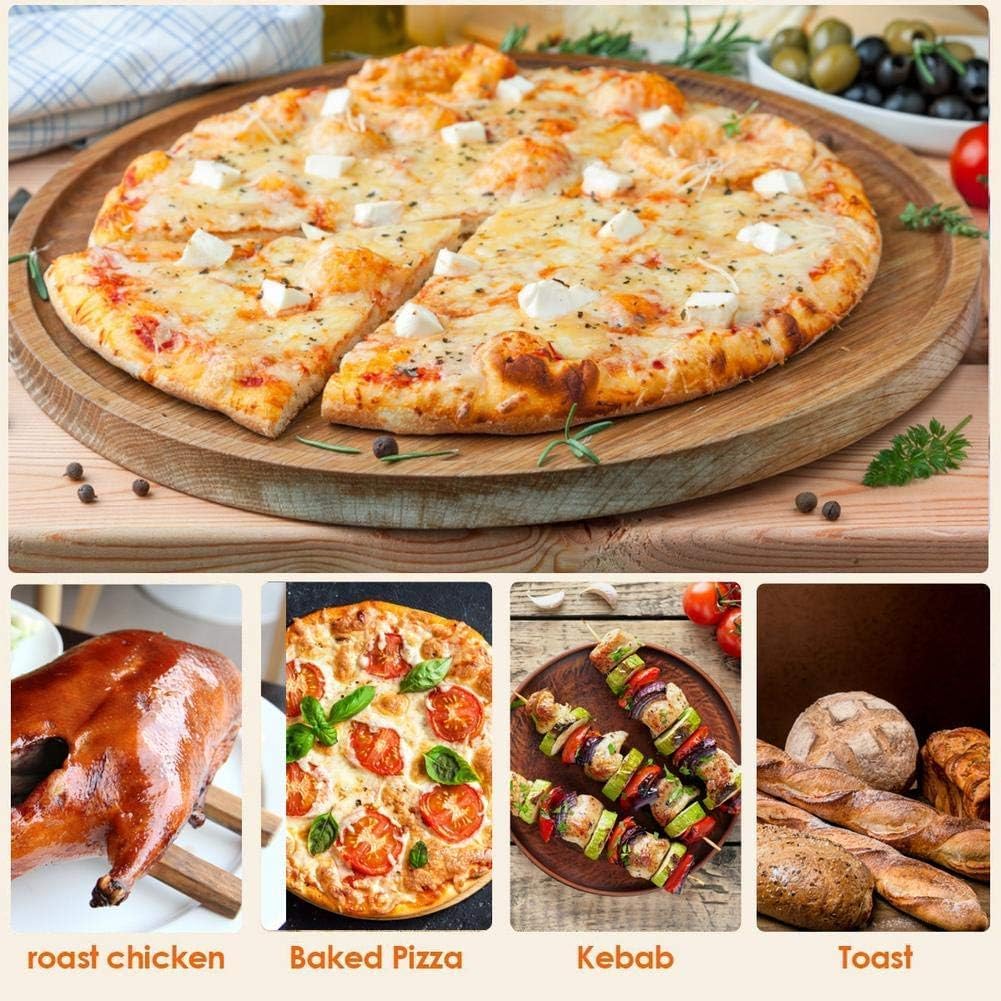 Pietra per pizza, pietra rotonda resistente in cordierite, strumenti da forno (36 cm)