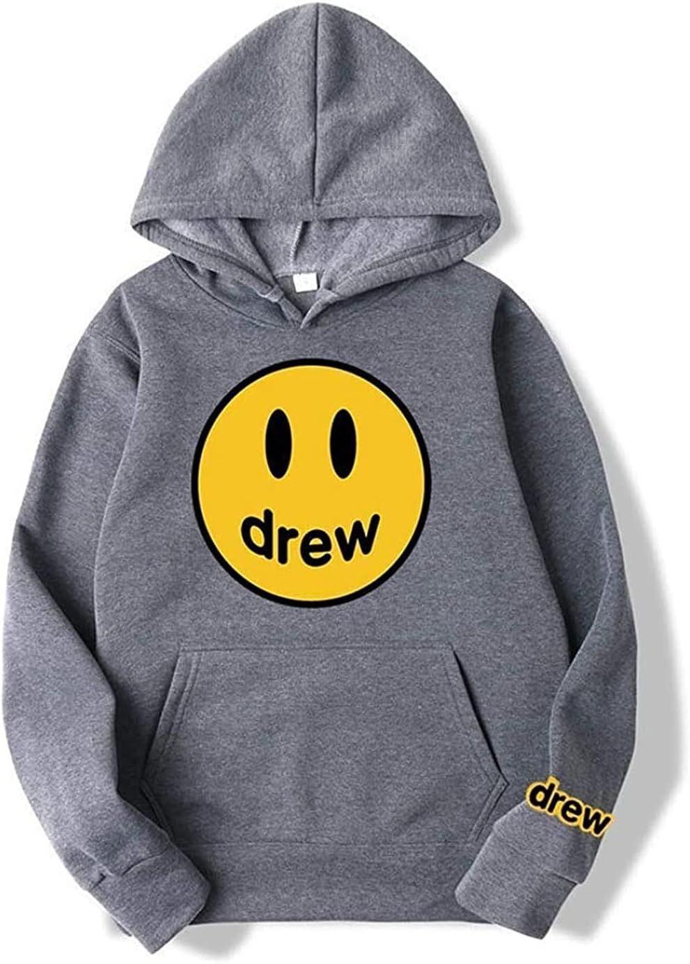 CQXSKWZ Drew House Merch Hip Hop Bieber Smiley Face Hoodie Sweatshirt Men  Women Fans Clothing, Light Gray, Small : Amazon.ca: Clothing, Shoes u0026  Accessories