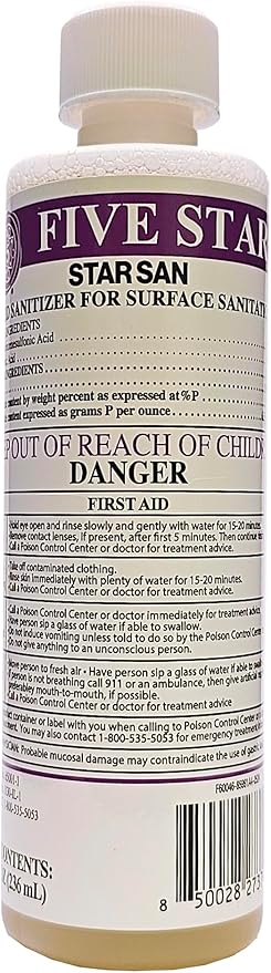 Desengrasante Star San 8oz con botella spray 32oz para cerveza artesanal miniatura 2