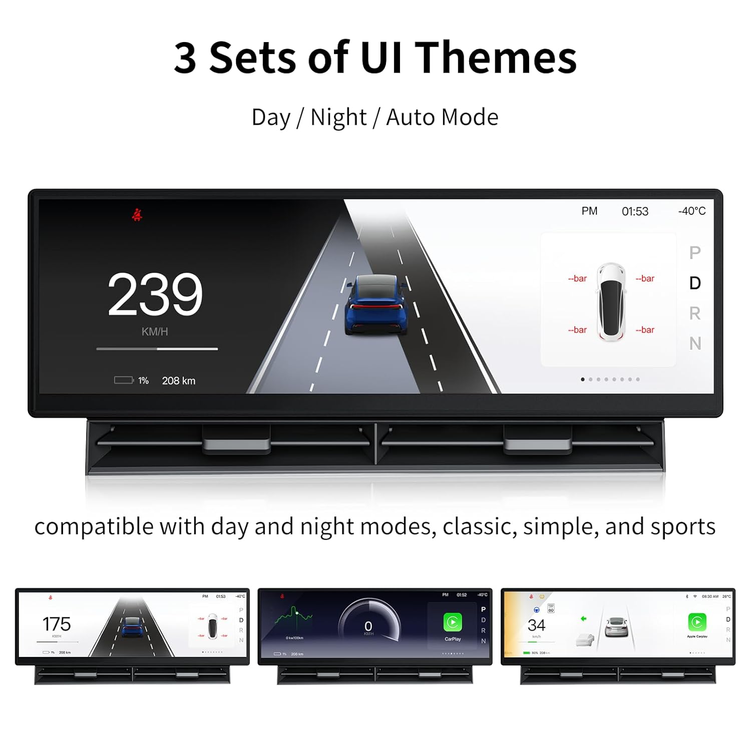 Multiple UI themes for the display