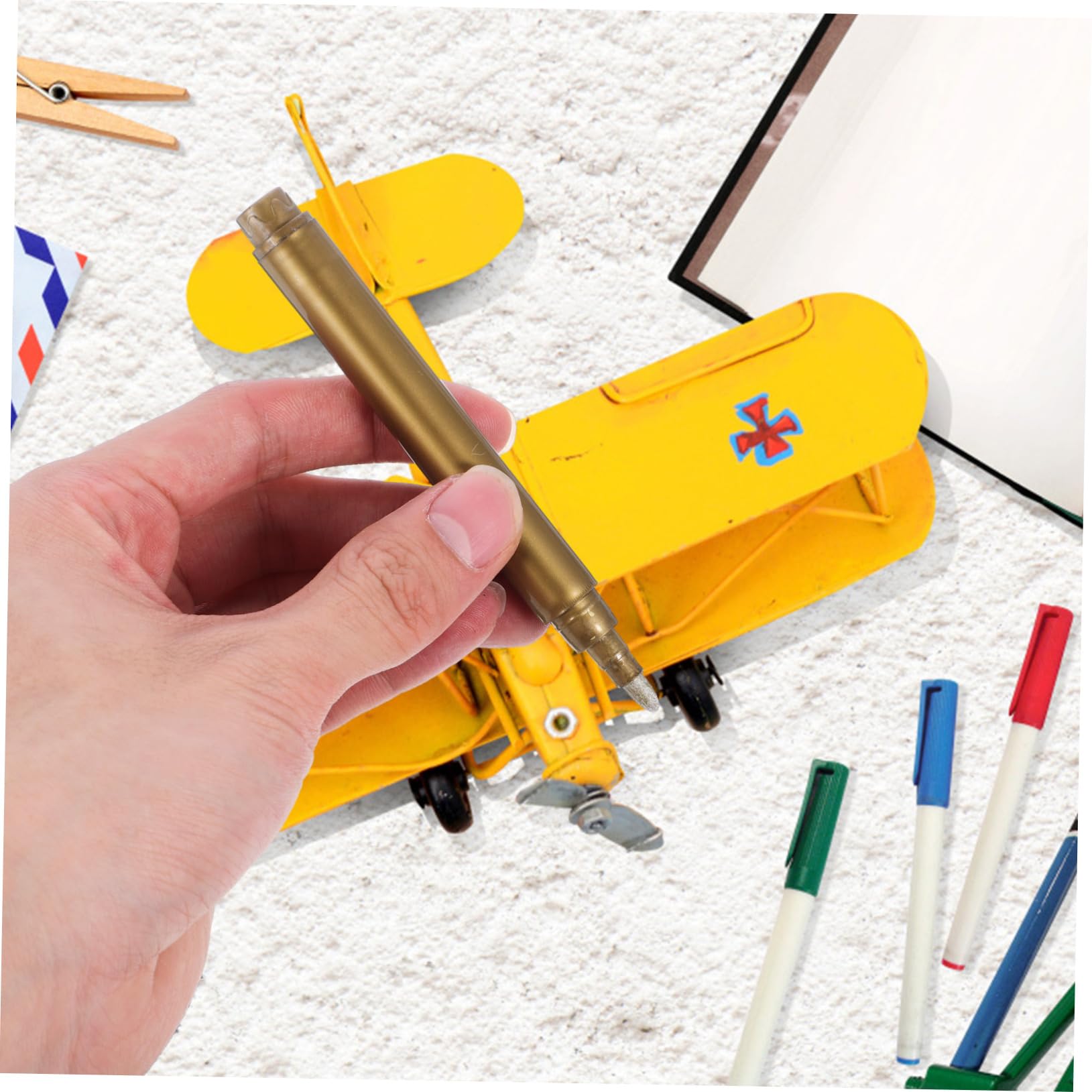 Zerodeko 5 Set Marcatore Pennarelli A Vernice Per Pennarelli Per Scrapbooking Per Vernice Per Finestre Pennarello A e Penna Di iatura Pp 6 Pezzi*5