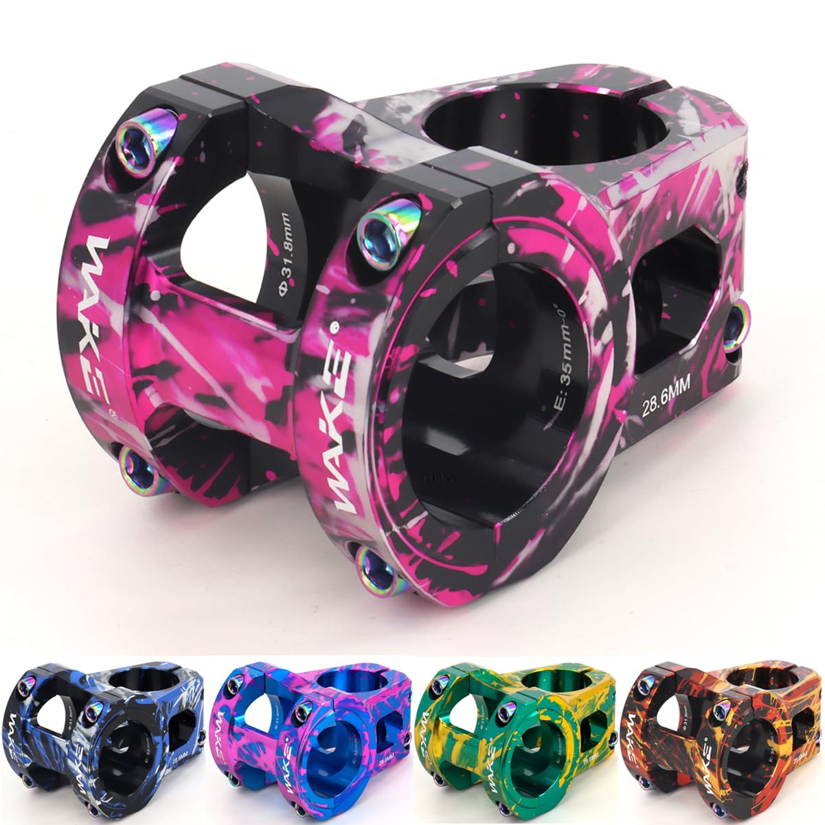 CYSKY MTB Stem 35mm Stem 31.8 35 mm Handlebar Clamp for All Mountain Bike, MTB, Downhill, Enduro