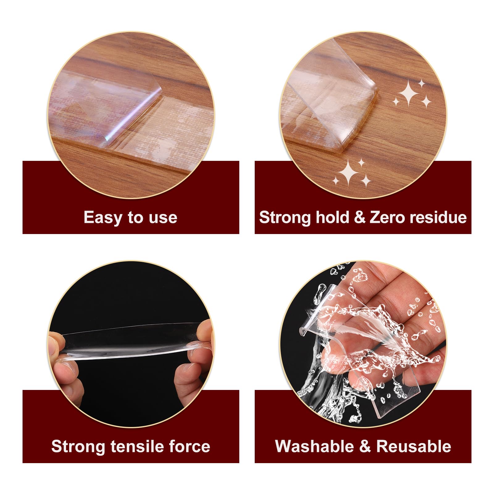 QILIMA Zwarte stoffen tape, 25 mm x 55 m, afneembaar, mat en niet- reflecterend