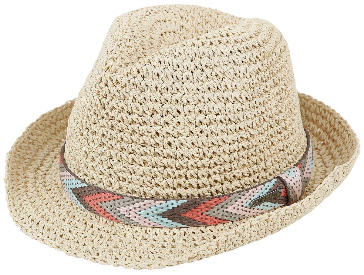 CHILLOUTS Medellin Crushable Straw Hat Women - Beach Sun Trilby Summer Spring-Summer - One Size Nature