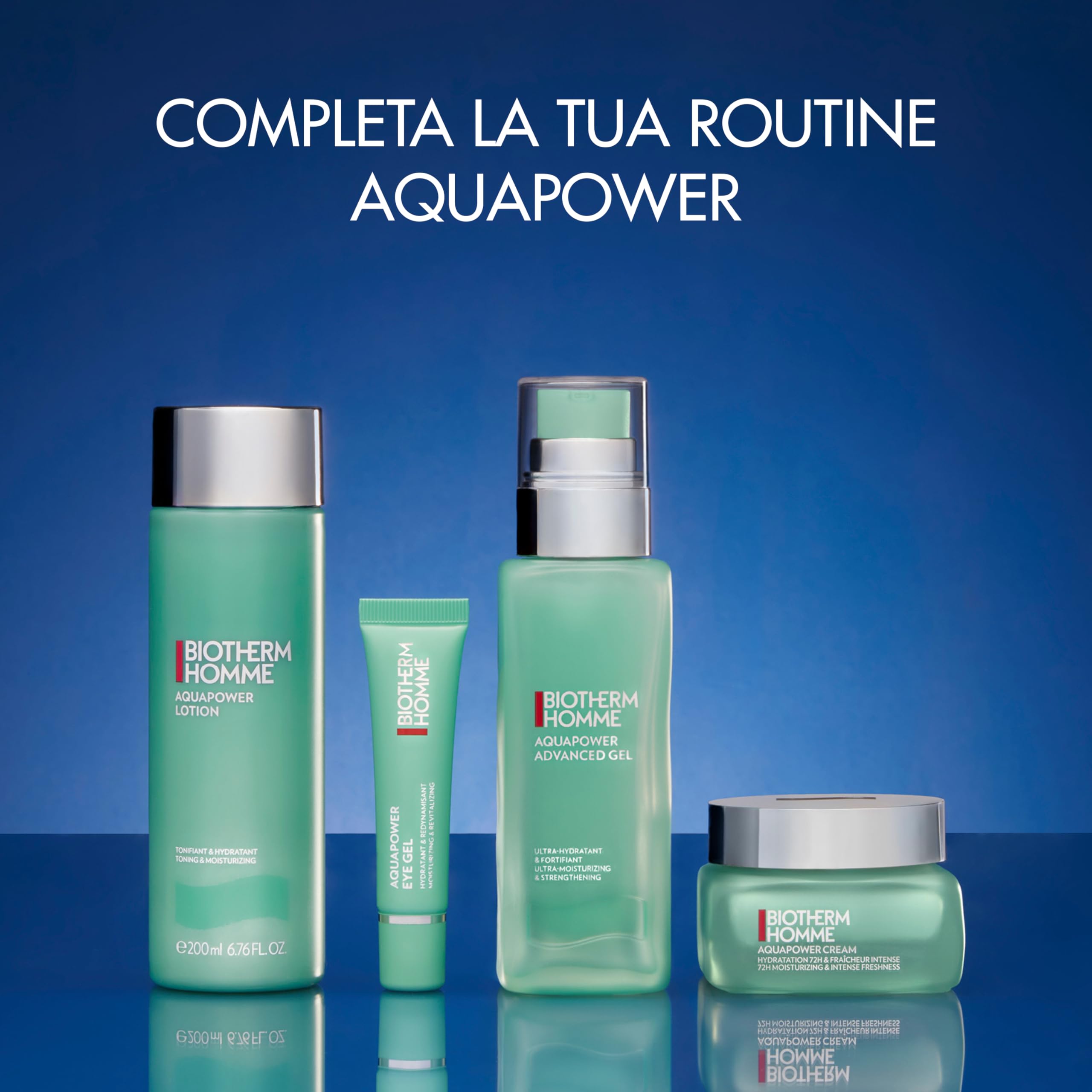 BIOTHERM HOMME Aquapower Eye Gel, Gel Contorno Occhi Uomo, Per Tutti i Tipi di Pelle, Effetto Rinfrescante e Idratante, Riduce le Borse, Arricchito con Caffeina e Life Plankton, 15 ml