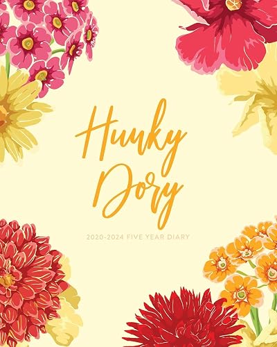 2020-2024 Five Year Diary; Hunky Dory: UK Month to View Diary (Agendas, Monthly Calendar Planners, and Personal Organisers)