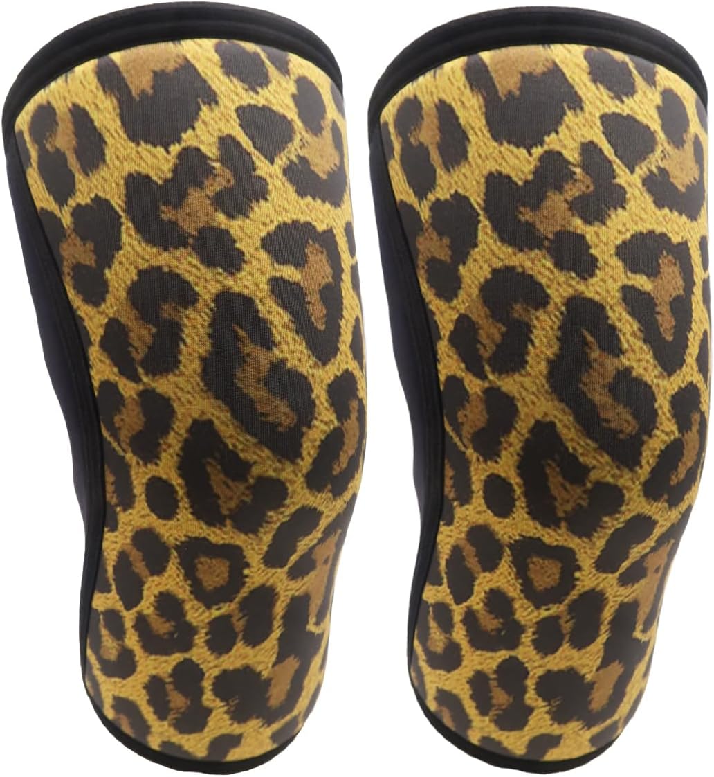 RUNTOP Knee Sleeves(1 PAIR) 7 mm Neoprene Knee Supports Pain Compression Brace Cap for Squats Cross Fitness Training WODS Weightlifting Powerlifting Knee Pads For Men Women Kids