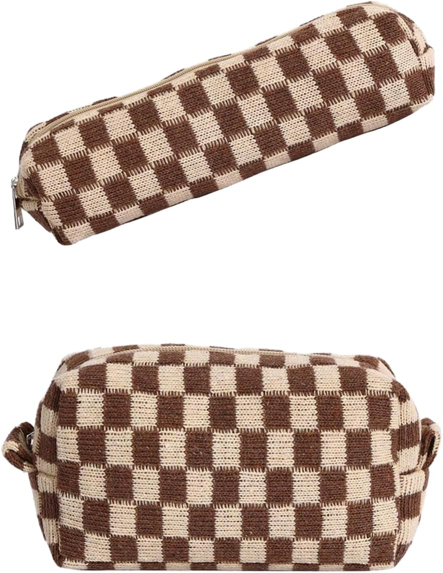 Duomama 2PCS Makeup Bags in Different Size for Women – Large Capacity Cosmetic Bag and Pencil Case for Makeup Brushes and Toiletry Storage – Travel Toiletry Bag Organizer