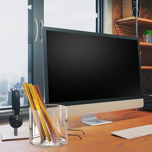 Miniatura 2 de MaxGear Paquete de 2 soportes acrílicos para bolígrafos, soporte redondo transparente para brochas de maquillaje y vaso para lápices, organizador