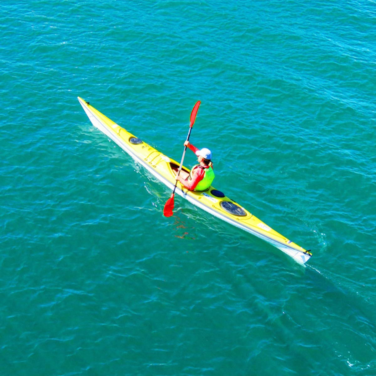 Pagaia Doppia per Kayak 222cm, Pagaia Canoa Regolabile Alluminio per Canoa Kayak SUP Barche Gommone, Pagaia Kayak Smontabile
