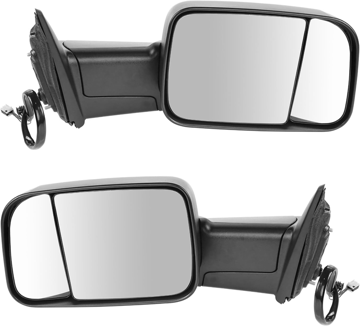 Trail Ridge Tow Mirror Power Heated Signal Puddle OAT Black Pair for Ram Truck