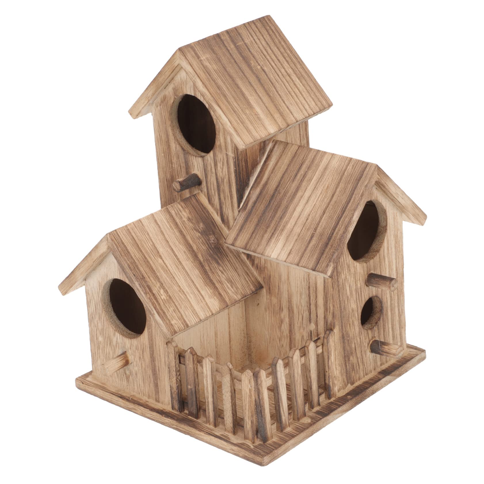 TOYANDONA Villa Nido De Pájaro Casa De Madera para Pájaros Caseta De Cría para Periquitos Uso Jardín o Patio