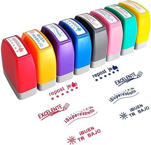 8 sellos para profesores de español, sello de graduación en español para motivación para niños