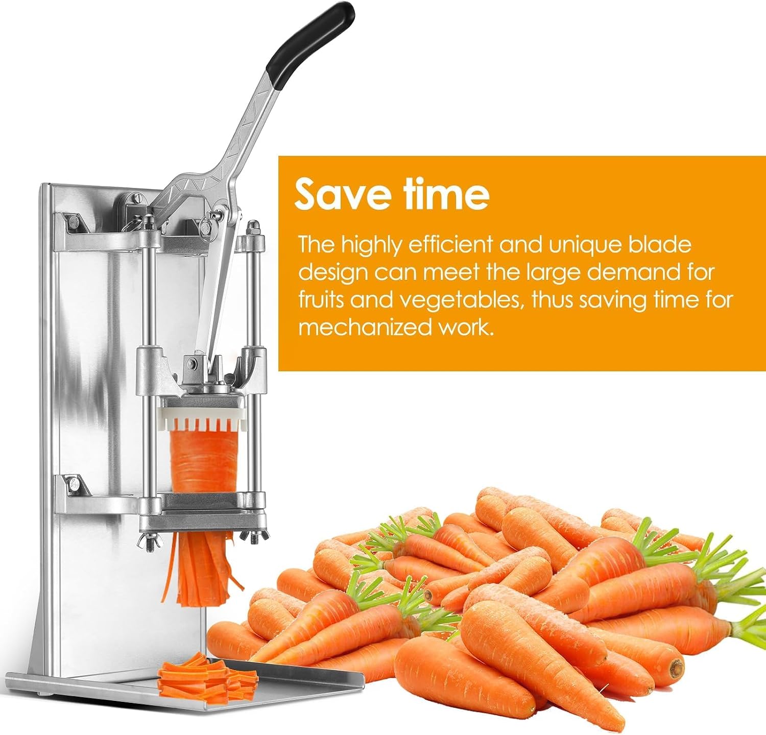 Commercial French Fry Cutter with 4 Blades 1/4 and 3/8 Blade Easy Dicer Chopper 6-Wedge Slicer and 6-Wedge Apple Corer Vegetable Chopper Chip Cutter,