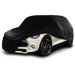Cubre Auto Cosmos - Funda de Coche para Uso Interior compatible con los principales Coches de Ciudad, Tejido Elástico, Transpirable y Antipolvo, Suave al Tacto, Ajuste Perfecto, Negro