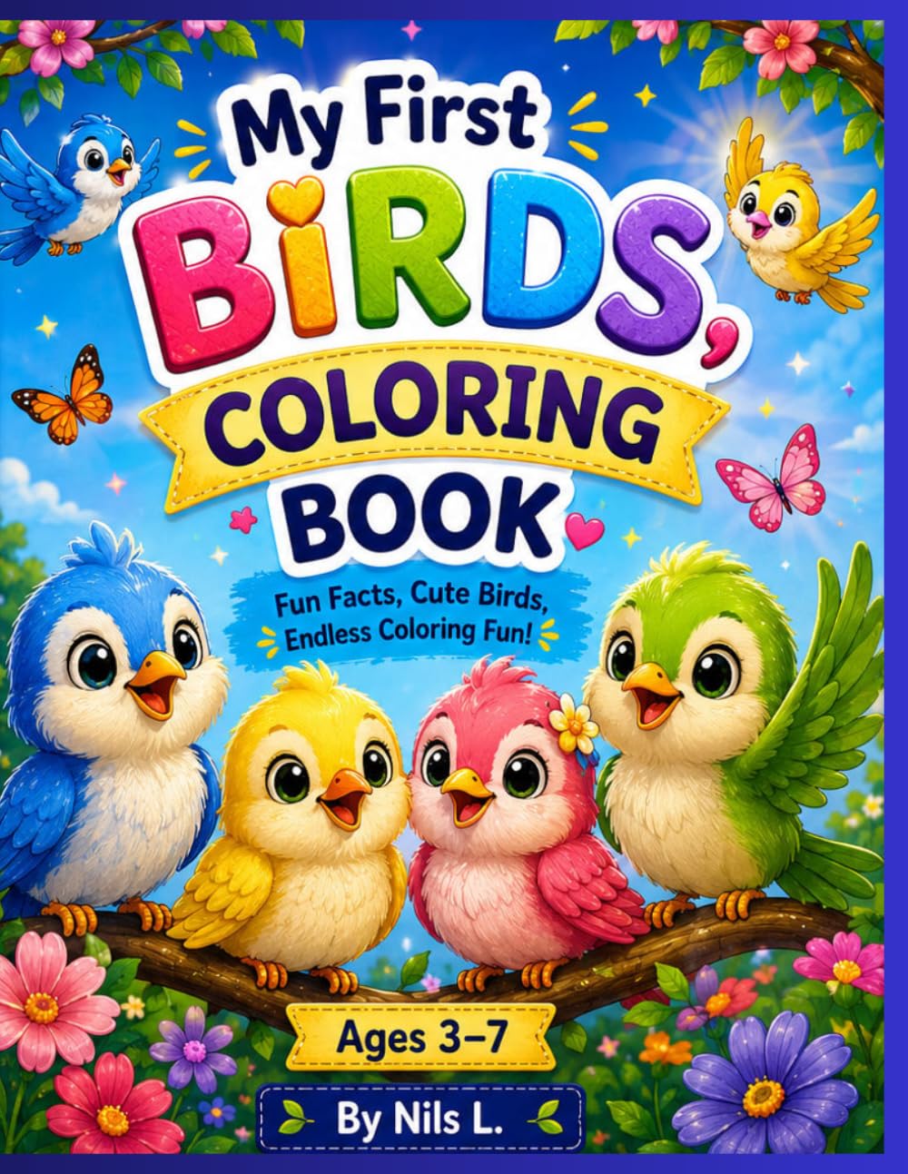 My First Birds Coloring Book: Fun Facts, Cute Birds & Endless Coloring Fun for Ages 3–7