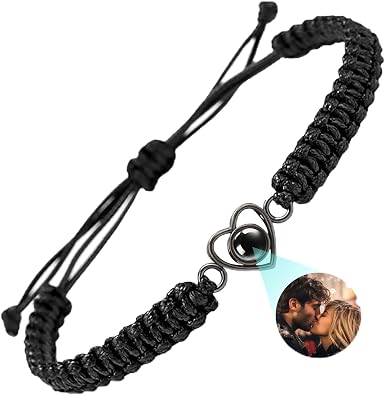 Custom Bracelets With Photos, Bracelet With Picture Inside, Couples Bracelets Picture Bracelet Personalized Photo, Anniversary Memorial Birthday Gifts For Women, Boyfriend, Girlfriend, Couple, Mom
