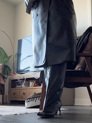 Black leather, size 9 extra wide