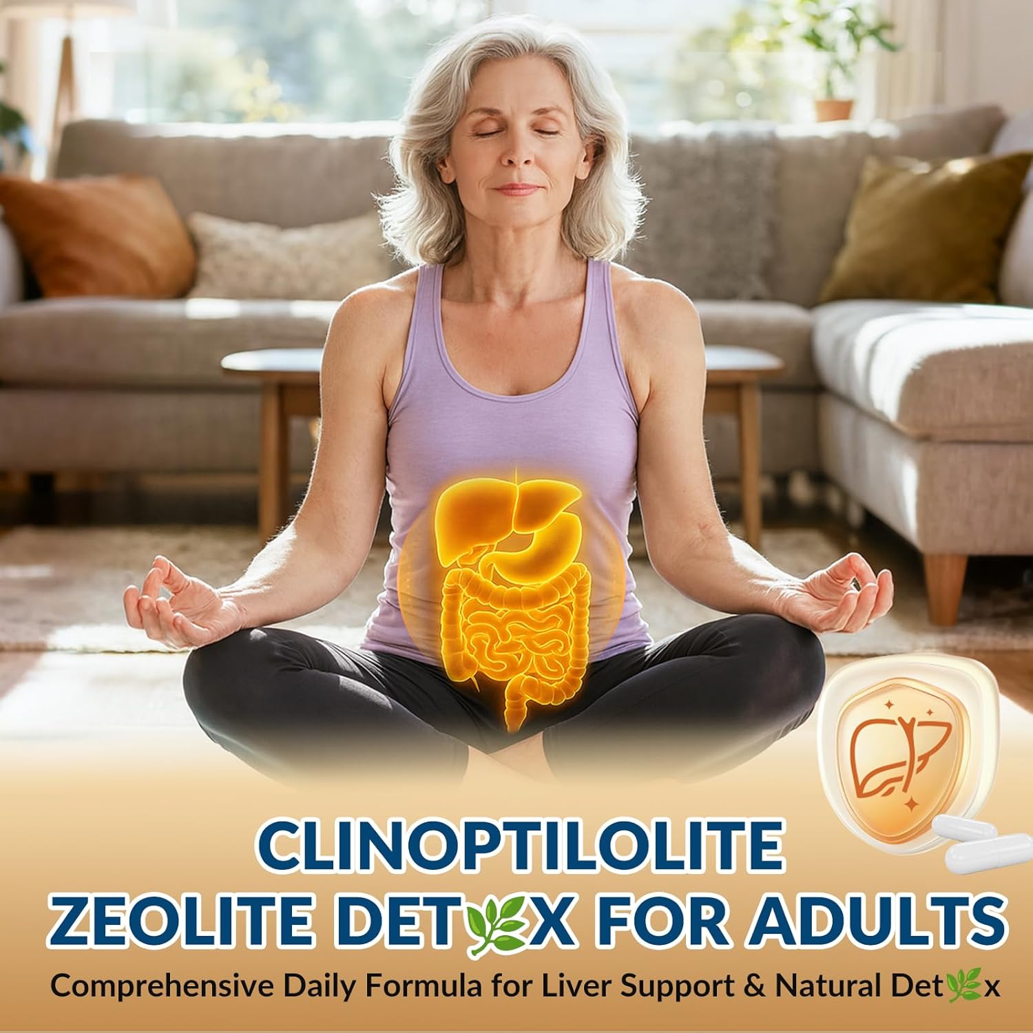 Zeolite Detox Capsules – Clinoptilolite Zeolite Supplement with Milk Thistle, Chlorella, Curcumin & PQQ for Gut, Liver & Full Body Detox Cleanse, Antioxidant & Immune Support – 60 Capsules - Image 3