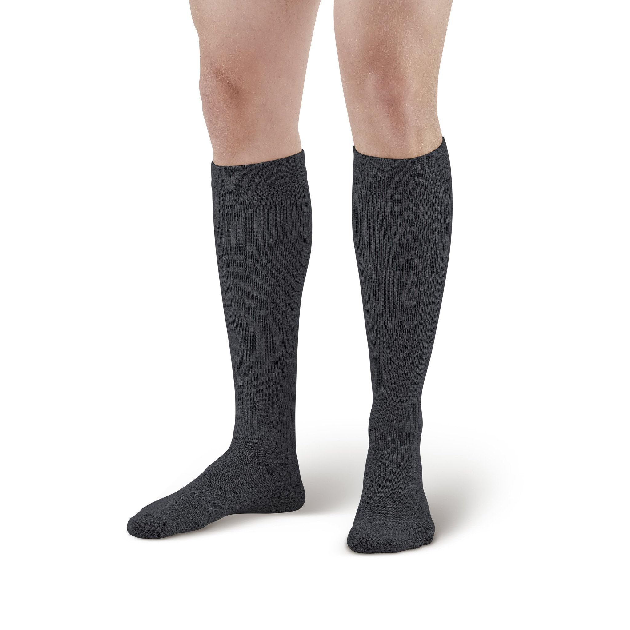 Ames Walker AW Style 121 Coolmax 8-15mmHg Mild Compression Knee High Socks Black X-Large