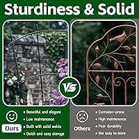 Vista 9 de Paquete de 4 Enrejados de 32'' para Plantas de Interior para Plantas en Maceta Trepadoras Enrejado de Metal para Jardín Exterior Plantas de Casa