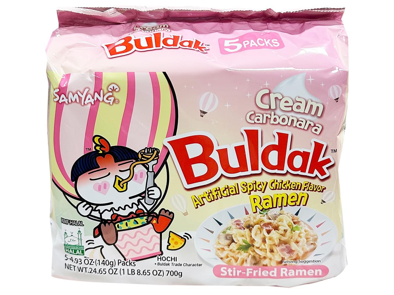 Sam Cream Yang Carbonara Flavor Buldak Ramen Pack of 40