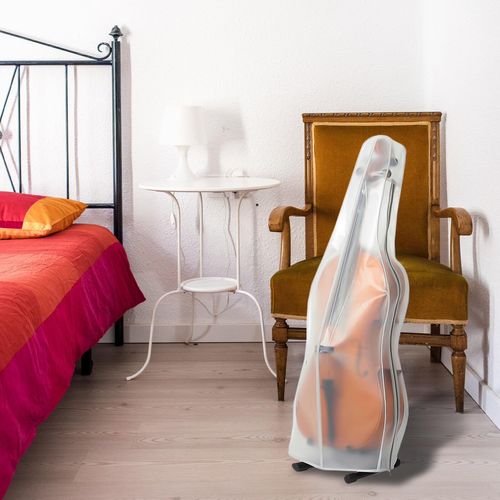 Abdeckung Einzigartige Cello Frosted Pvc aus Praktische Mattierte Schmutzabweisende Schutz Schutzhülle zum Dekorative und Staubschutzabdeckung des Cellos für Zuhause