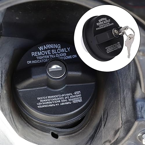 Miniatura 5 de Fogfar 1 tapa de gas con bloqueo, bloqueo del tanque de combustible, cubierta de combustible para reemplazar 77300-47020 10504, compatible con