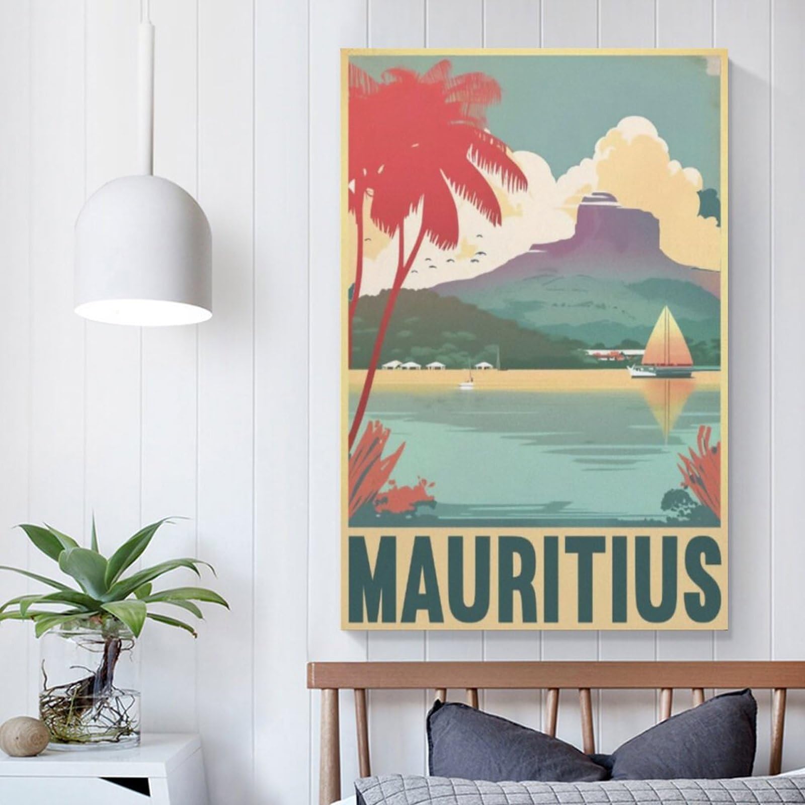 Affiche Vintage Crète Rethymno Sur Toile - Décoration Murale Style Voyage (50x75 Cm) - 3