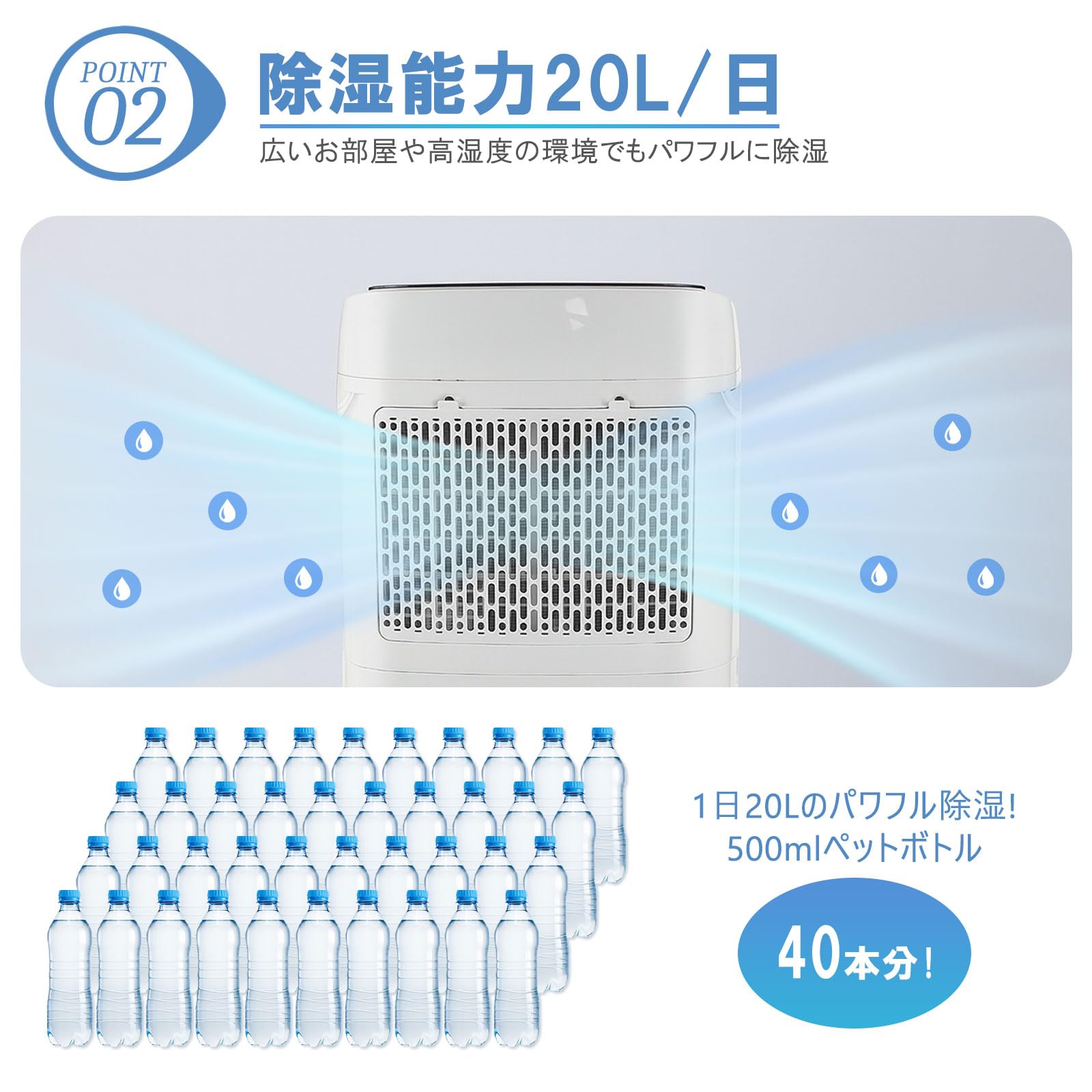 Amazon | 【パワフル除湿、タンク容量8L】 ONE STEP 除湿機 衣類乾燥