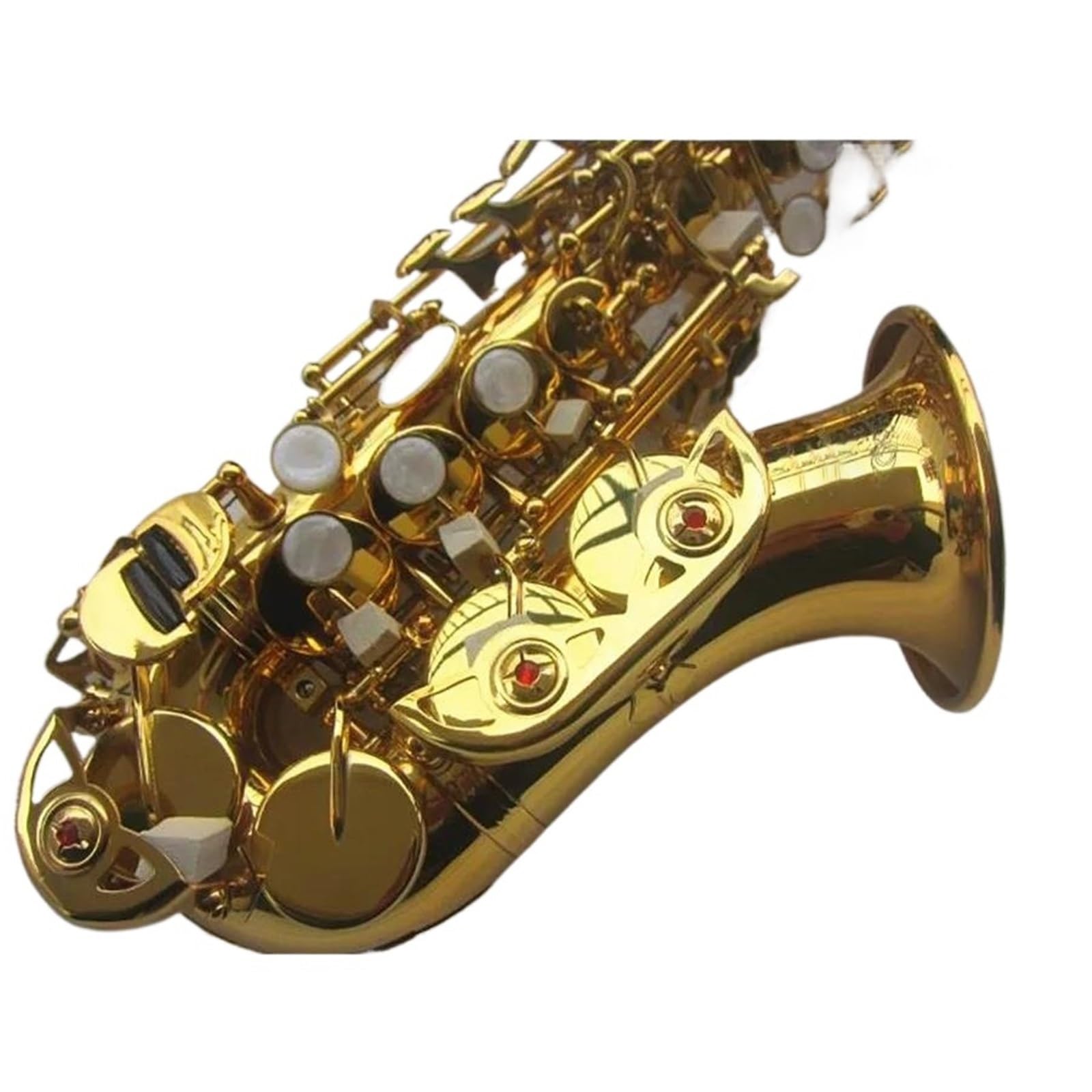 Strumento Sassofono Sassofono Soprano Curvo Oro Strumento Da Gioco Professionale Sax Soprano Curvo E Scatola Rigida