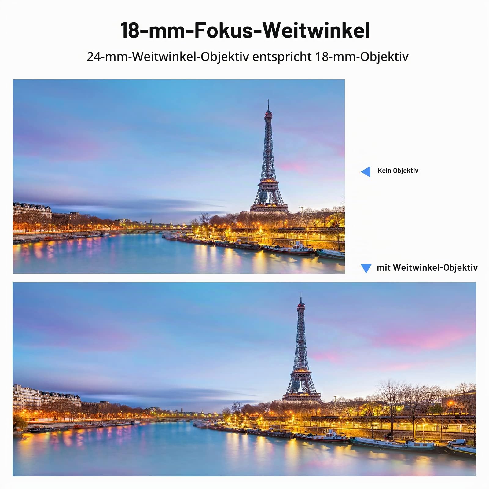 Weitwinkelobjektiv für Sony ZV1, ULANZI WL-1 18mm Weitwinkel mit 10X Makro, 2-in-1 Zusatzobjektiv für Sony ZV1 Kamera