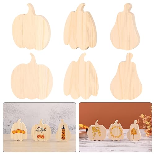 9 Pieces Fall Pumpkin Wooden Cutouts Thicken Thanksgiving Wood Signs