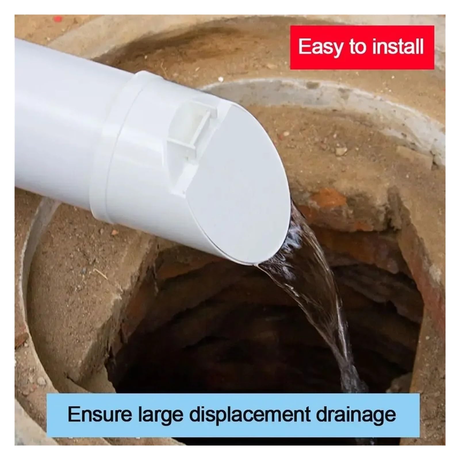 Válvula de retención tubo drenaje PVC Tubería de drenaje antiolor, desagües suelo 50/75/110/160mm, tubería aguas residuales, cubierta gran desplazamiento, tanque séptico, válvula exterior(160mm)