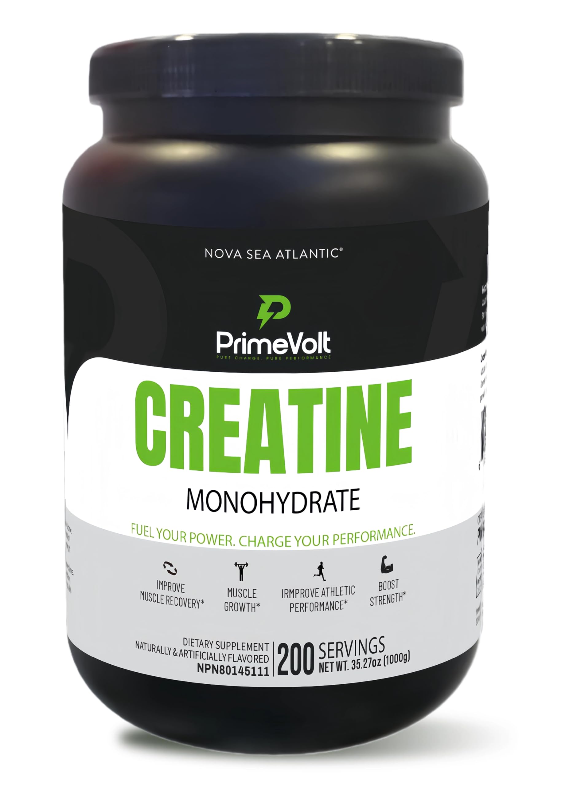 Nova Sea Atlantic Creatina monohidratada micronizada em pó 5 g por porção, 1 kg