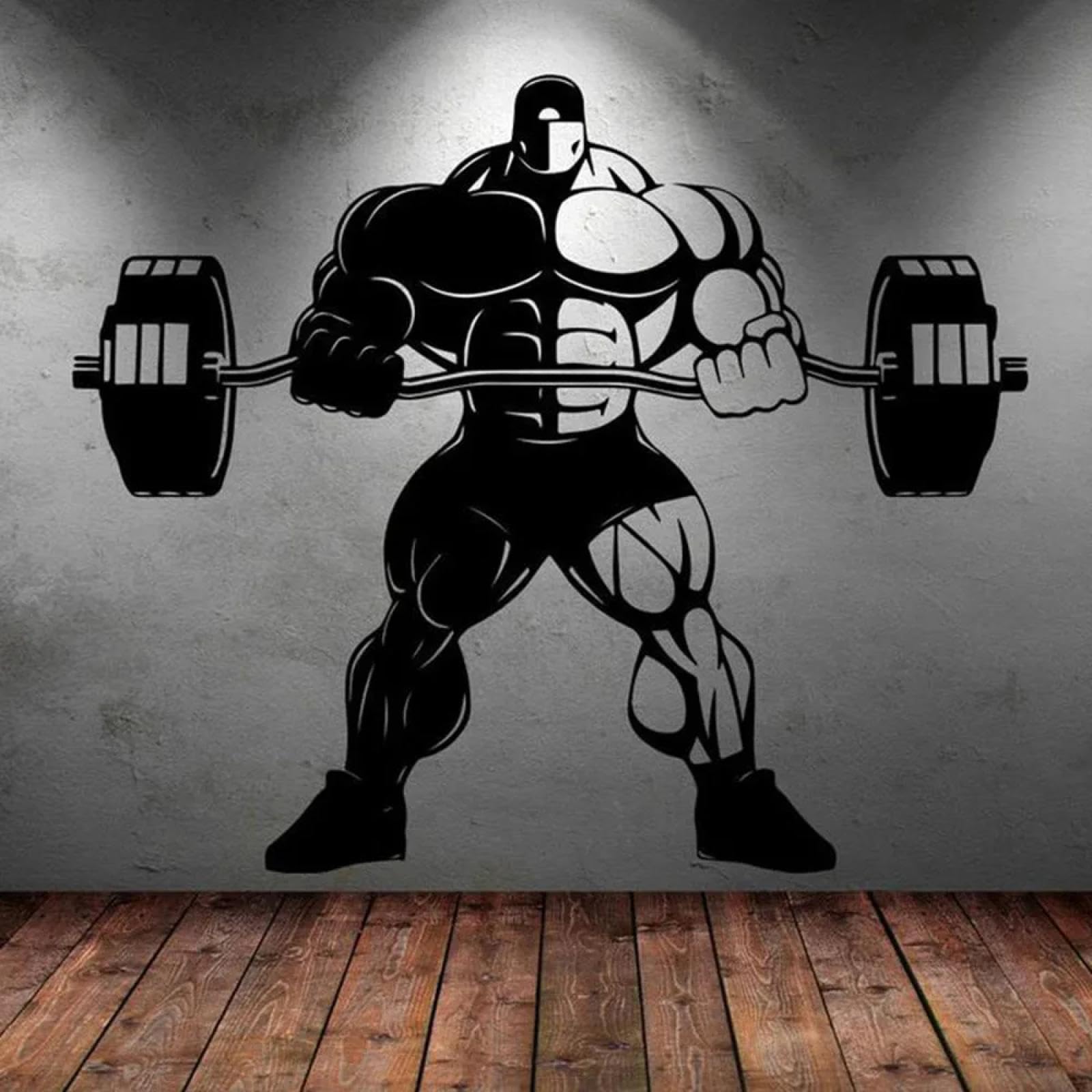 WEIMEIJIE Bodybuilder Gym Stickers, Sports Muscle wall Stickers, Club Weightlifting Art Decals