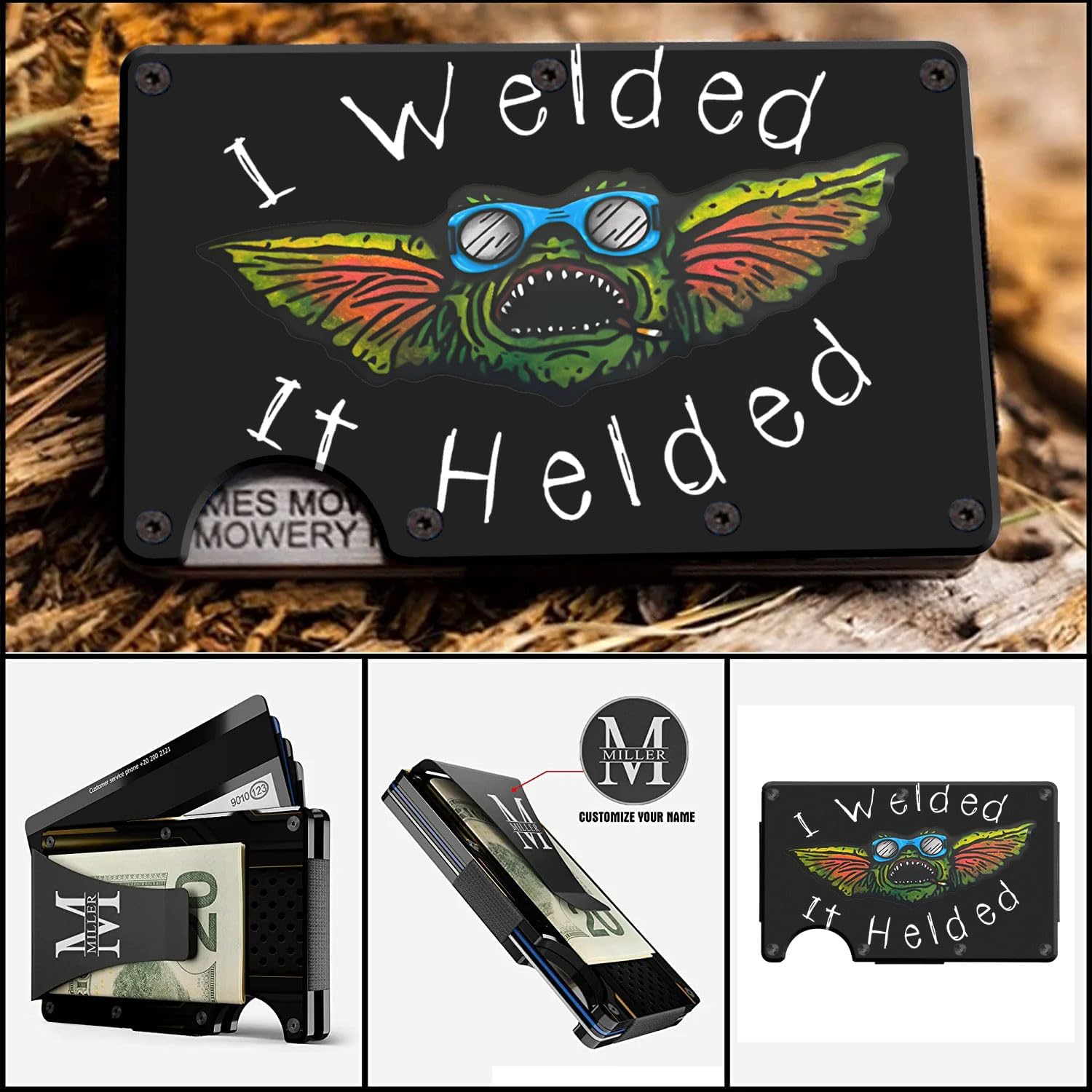 Metal Credit Card Holder – Slim RFID Blocking Case, Perfect Christmas or Anniversary for Men Welder