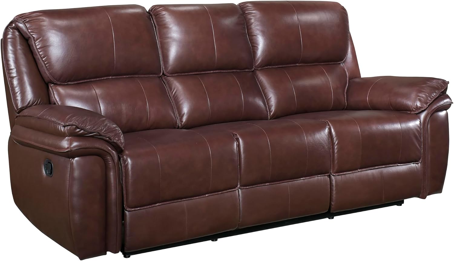 Lexicon Brim Wall-Hugger Manual Lay Flat Reclining Living Room Sofa Set, 2-Piece, Brown