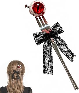 2026 New Gothic Eyeball Hair Fork,Halloween Hair Accessory for Women | Fork-Shaped Hairpin,Scary Realistic Eyeball Decorative Props,Gift for Halloween Gothic and Home Decor Lovers