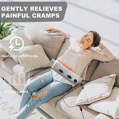 Miniatura 3 de Almohadilla térmica para gatos para calambres menstruales, alivio del dolor menstrual, almohadillas de calor eléctricas portátiles alimentadas por