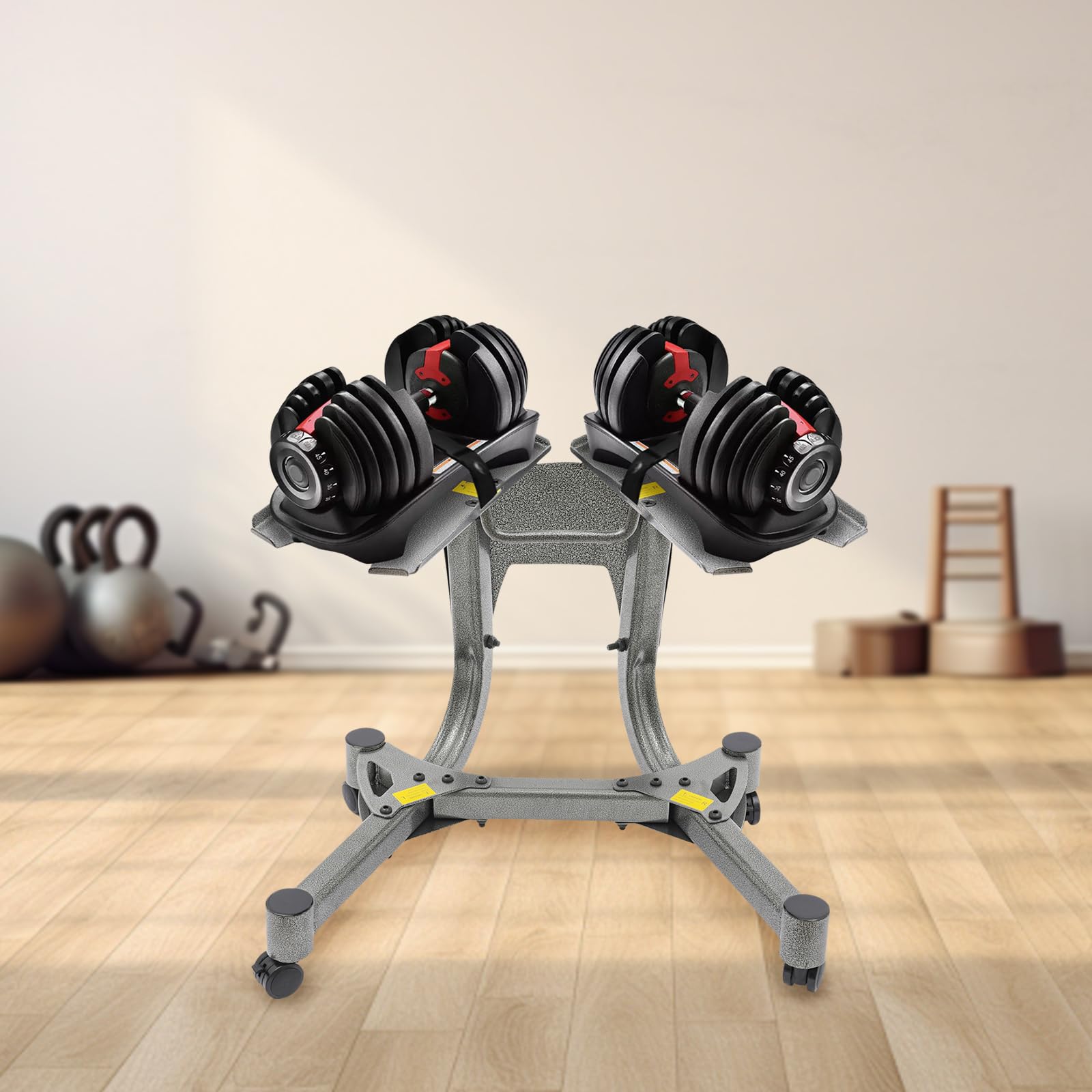 Supporto per manubri fino a 100 kg, con cinghia di fissaggio e portasciugamani, per casa e palestra, 64 x 39 x 62 cm