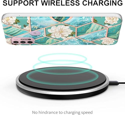 Miniatura 3 de Funda delgada para Moto G30, funda para Moto G20, funda para Moto G10, funda con patrón de mármol IMD para niñas, con función de protección de