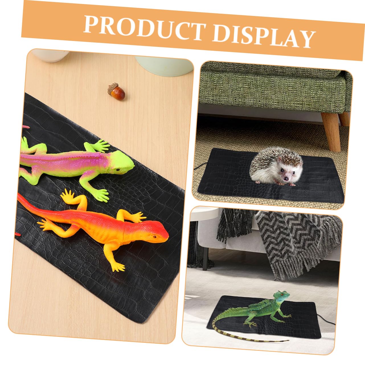 HAPINARY Heated Blanket Powered for Crab Reptiles Cats Dogs Outdoor Small Animals Portable Easy-Clean