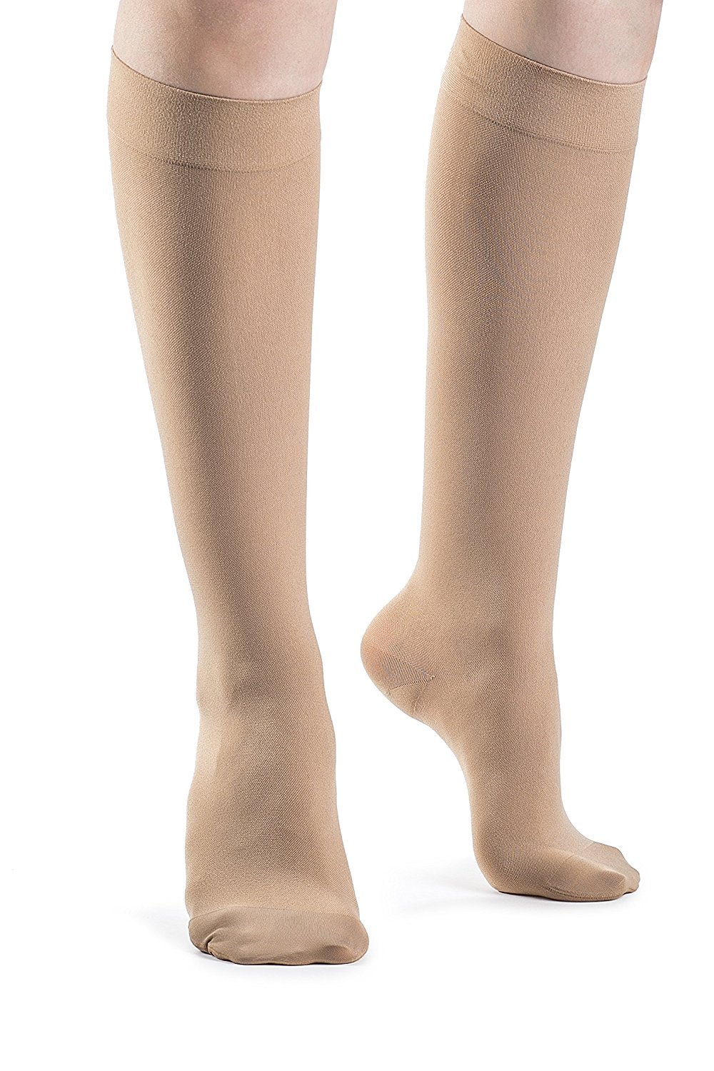 SIGVARIS SOFT OPAQUE 840 Women's Closed Toe Knee-High Compression Socks 15-20mmHg