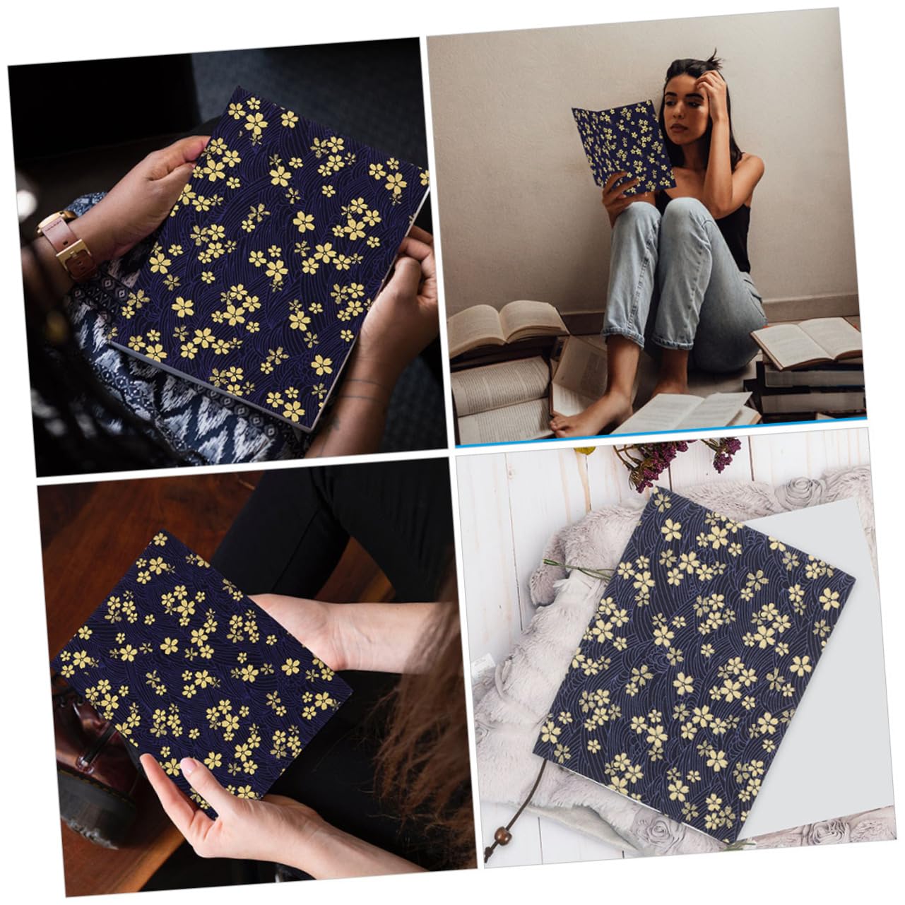 NUOBESTY 4piezas Funda De Reutilizable Diseño Retro Cubierta Para Protección Contra Manchas y Suciedad Para Cuadernos y